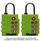 Master Lock 1-9/16 in. H X 5/8 in. W X 1-3/8 in. L Vinyl/Steel 3-Dial Combination Luggage Lock, PK2 4684T - alternate 4